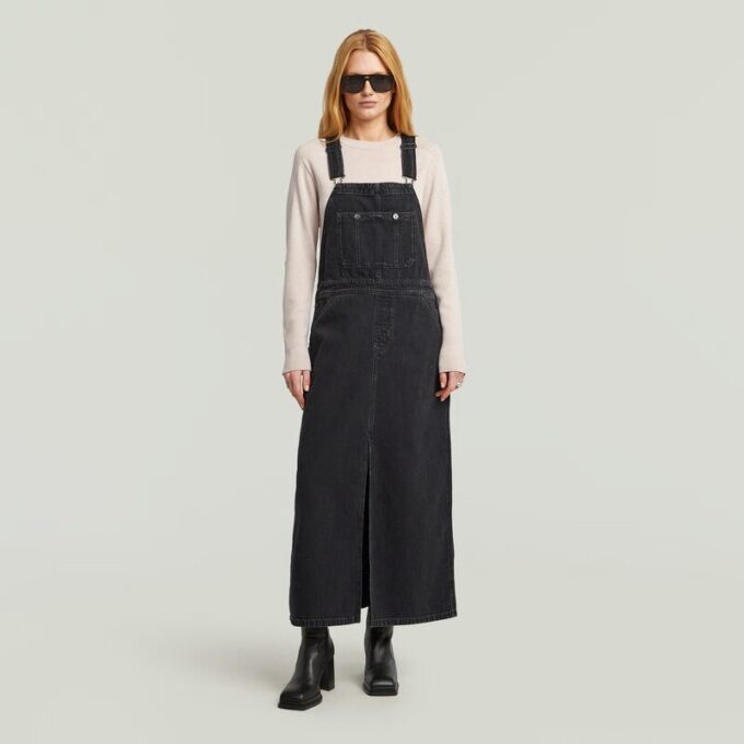 Skater Maxi Dungaree-klänning Skater Maxi Dungaree-klänning