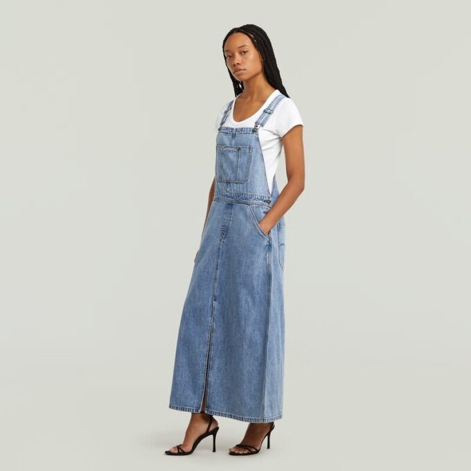 Skater Maxi Dungaree-klänning Skater Maxi Dungaree-klänning