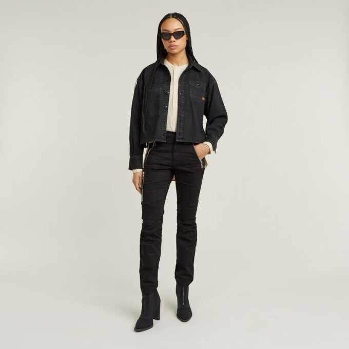 Skinny Cargobyxor med Biker-motiv