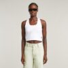 Slim Cropped Topp Med Tryck Baktill Slim Cropped Topp Med Tryck Baktill