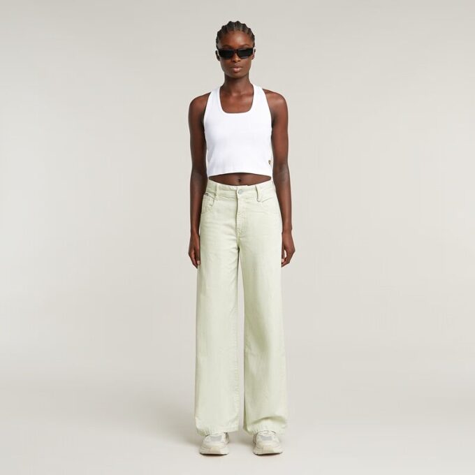 Slim Cropped Topp Med Tryck Baktill Slim Cropped Topp Med Tryck Baktill