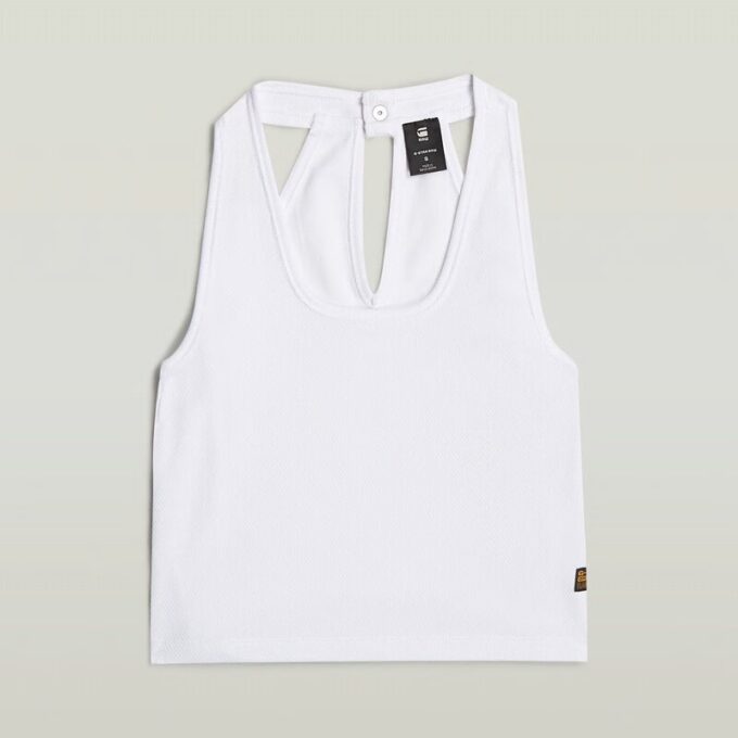 Slim Cropped Topp Med Tryck Baktill Slim Cropped Topp Med Tryck Baktill