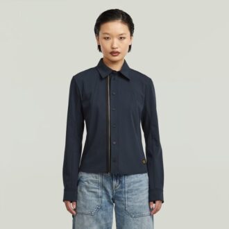 Slim-fit skjorta med dragkedja