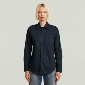 Slim Poplin Långärmad T-shirt
