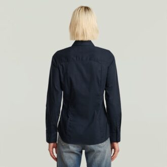 Slim Poplin Långärmad T-shirt