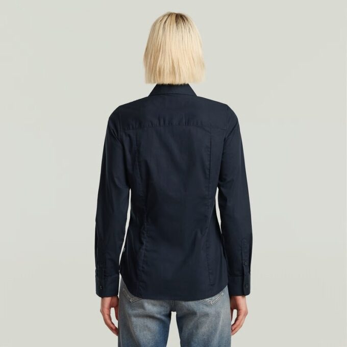 Slim Poplin Långärmad T-shirt Slim Poplin Långärmad T-shirt