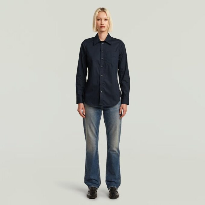 Slim Poplin Långärmad T-shirt Slim Poplin Långärmad T-shirt