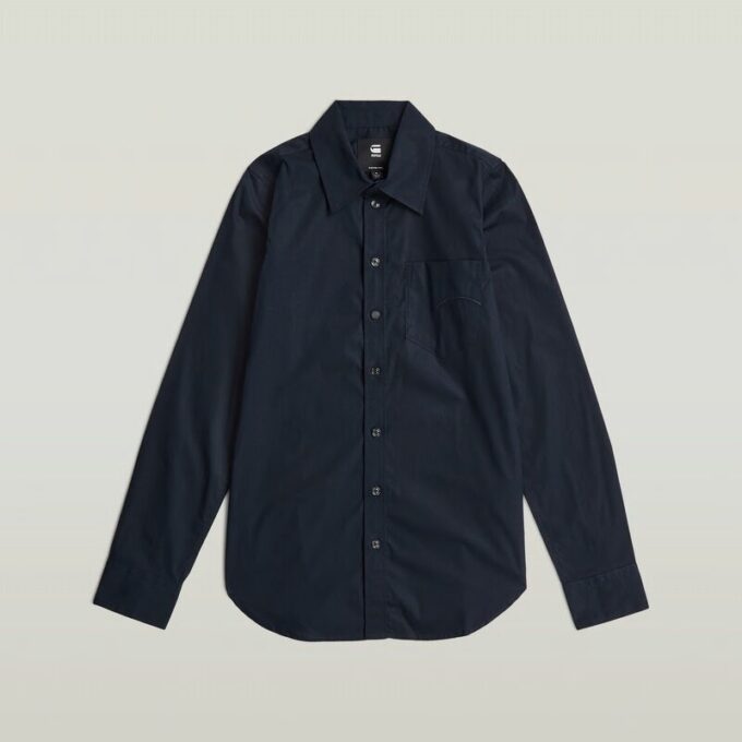 Slim Poplin Långärmad T-shirt Slim Poplin Långärmad T-shirt