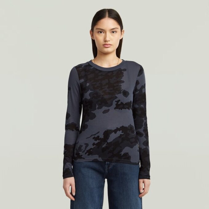 Slim-T-shirt med Heltryck Slim-T-shirt med Heltryck