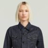 Slimmad Selvedge-jacka med kant och dragkedja Slimmad Selvedge-jacka med kant och dragkedja