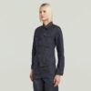 Slimmad Selvedge-jacka med kant och dragkedja Slimmad Selvedge-jacka med kant och dragkedja