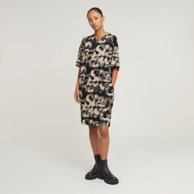 Sprayad Letters Loose Dress Sprayad Letters Loose Dress