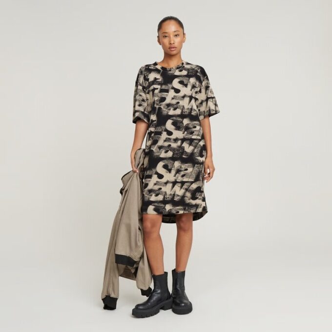 Sprayad Letters Loose Dress Sprayad Letters Loose Dress