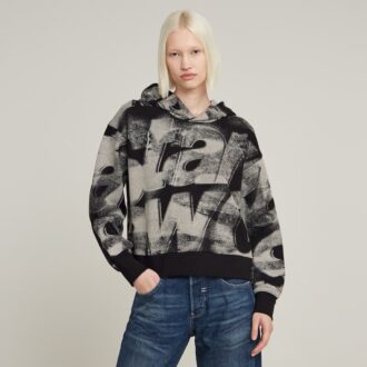 Sprayad Letters Loose Hoodie
