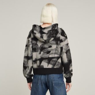 Sprayad Letters Loose Hoodie