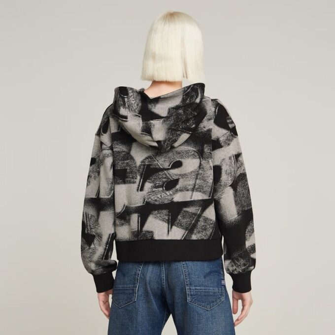 Sprayad Letters Loose Hoodie Sprayad Letters Loose Hoodie