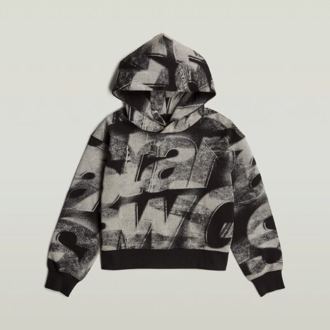 Sprayad Letters Loose Hoodie Sprayad Letters Loose Hoodie