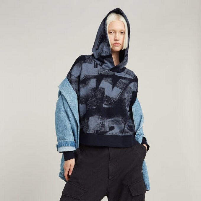 Sprayad Letters Loose Hoodie Sprayad Letters Loose Hoodie
