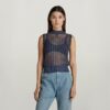 Stickad Pointelle-topp Stickad Pointelle-topp