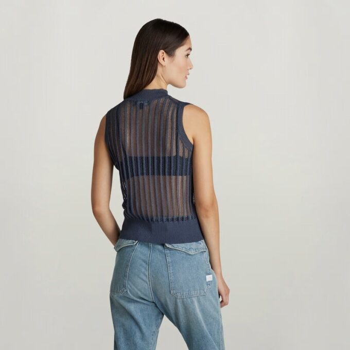Stickad Pointelle-topp Stickad Pointelle-topp