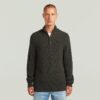 Stickad pullover med halv dragkedja Stickad pullover med halv dragkedja