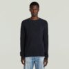 Strukturerad ribbad stickad pullover Strukturerad ribbad stickad pullover