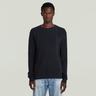 Strukturerad ribbad stickad pullover Strukturerad ribbad stickad pullover
