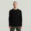 Strukturerad ribbad stickad pullover Strukturerad ribbad stickad pullover