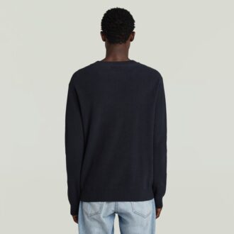 Strukturerad ribbad stickad pullover Strukturerad ribbad stickad pullover