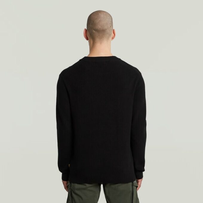 Strukturerad ribbad stickad pullover Strukturerad ribbad stickad pullover