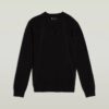Strukturerad ribbad stickad pullover Strukturerad ribbad stickad pullover