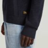Strukturerad ribbad stickad pullover Strukturerad ribbad stickad pullover
