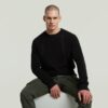 Strukturerad ribbad stickad pullover Strukturerad ribbad stickad pullover
