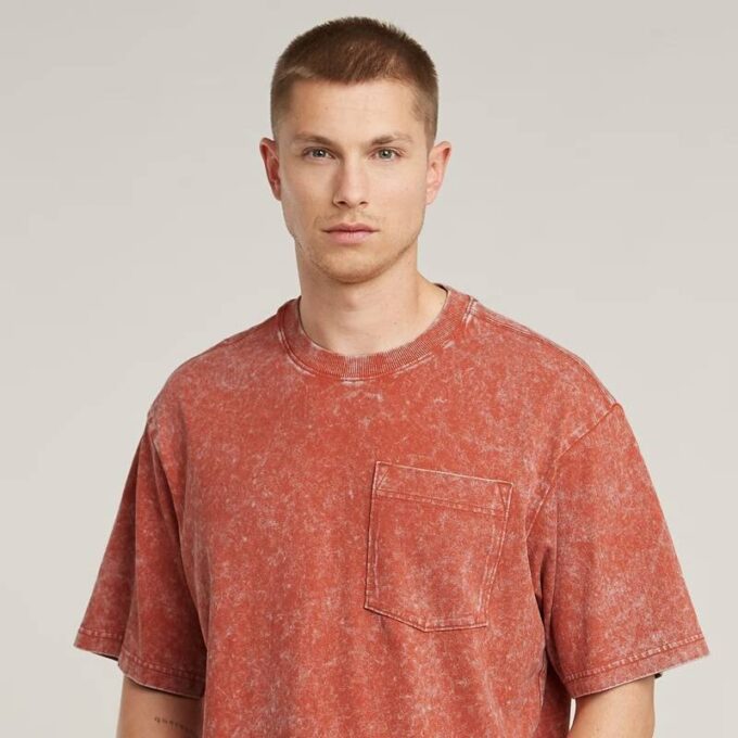 Syratvättad boxig t-shirt