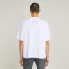 T-shirt med boxigt tryck och arkivtryck
