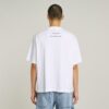 T-shirt med boxigt tryck och arkivtryck