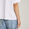 T-shirt med boxigt tryck och arkivtryck