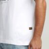 T-shirt med boxigt tryck och arkivtryck