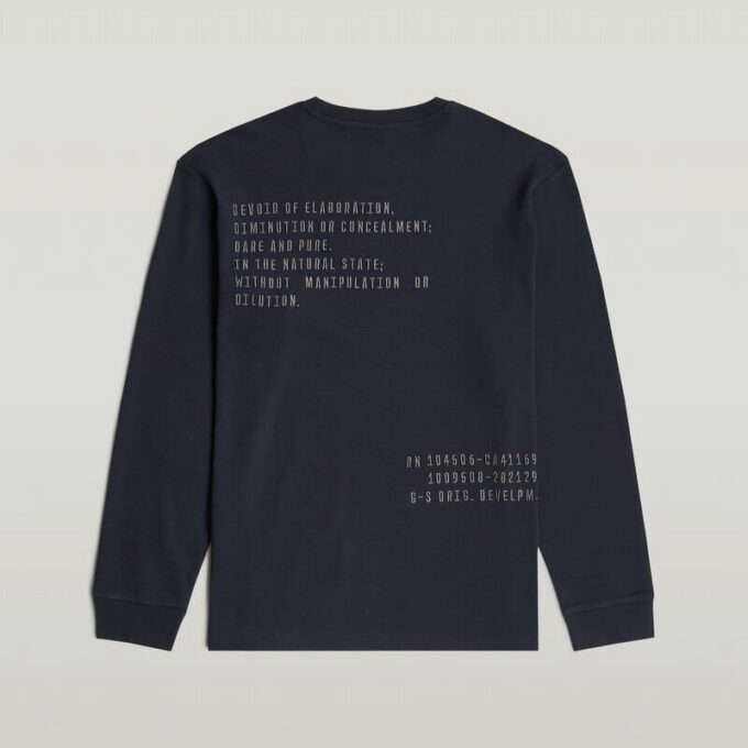T-shirt med broderad text baktill