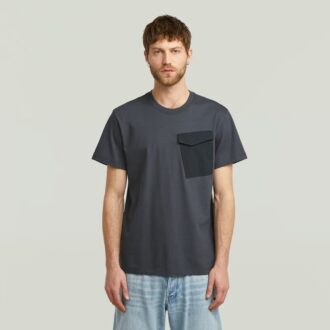 T-shirt med fickor och tygblandning