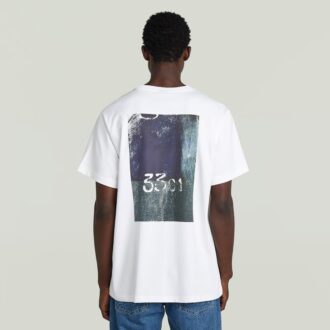 T-shirt med fototryck baktill och lös passform