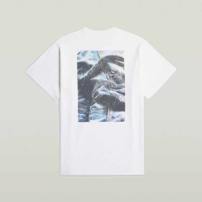 T-shirt med fototryck baktill och lös passform