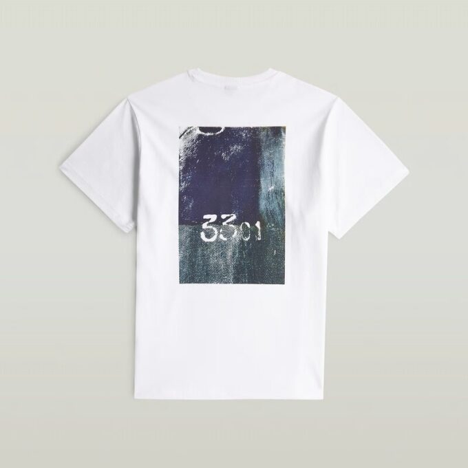 T-shirt med fototryck baktill och lös passform