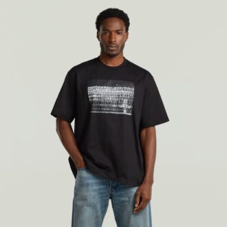 T-shirt med fototryck och lös passform