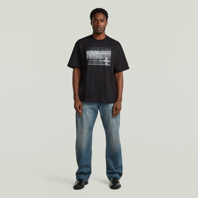 T-shirt med fototryck och lös passform