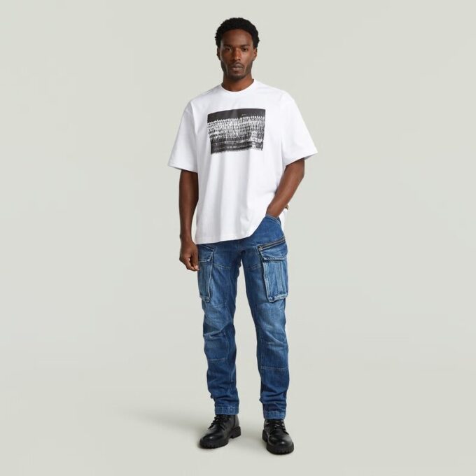 T-shirt med fototryck och lös passform