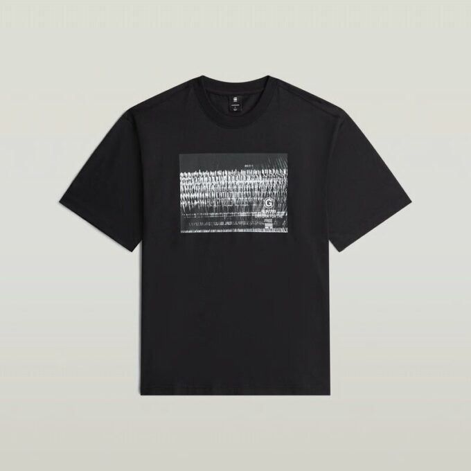 T-shirt med fototryck och lös passform