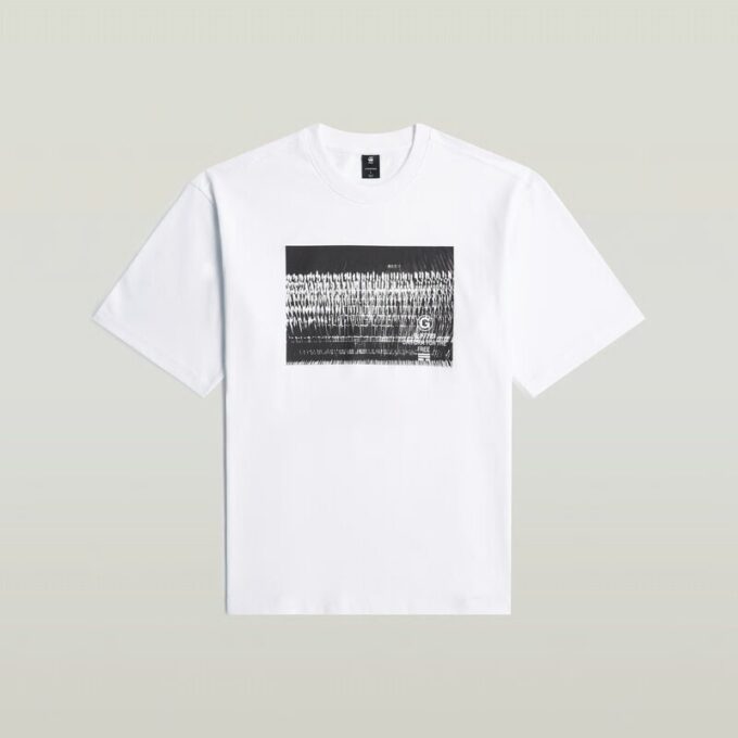 T-shirt med fototryck och lös passform