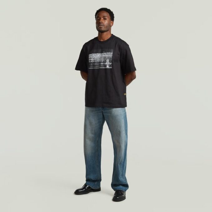 T-shirt med fototryck och lös passform