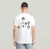 T-shirt med grafisk kant baktill